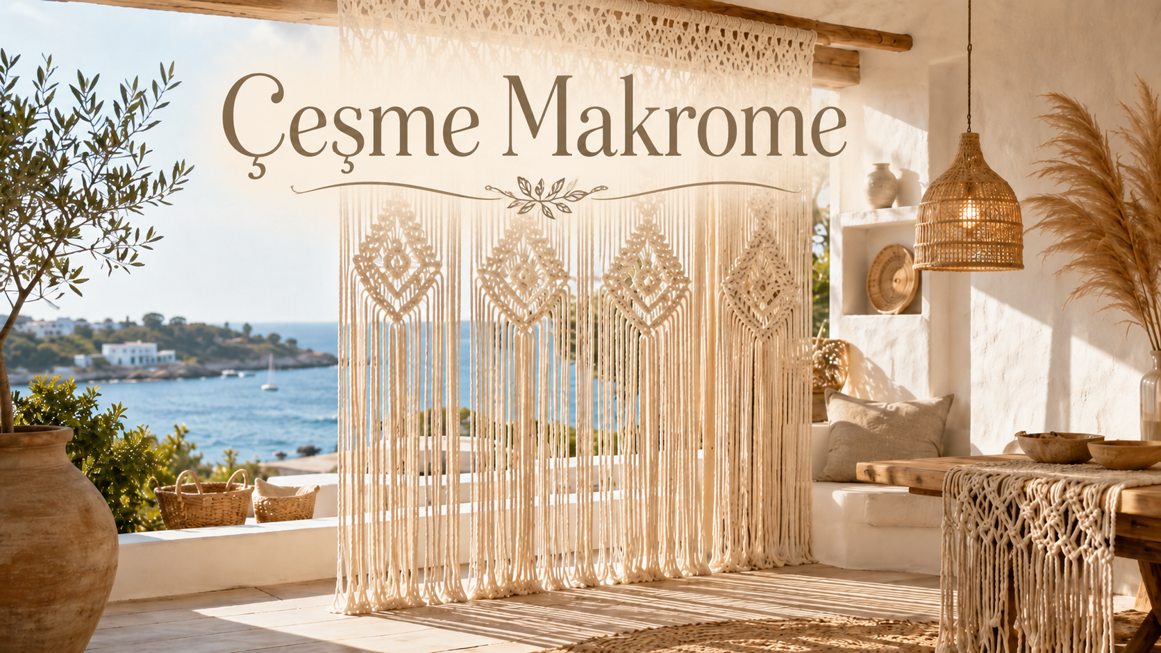 Çeşme makrome perde, makrome perde fiyatları, özel ölçü makrome perde, Alaçatı makrome ve dekoratif makrome ürünleri için MyMakrome ile iletişime geçin.